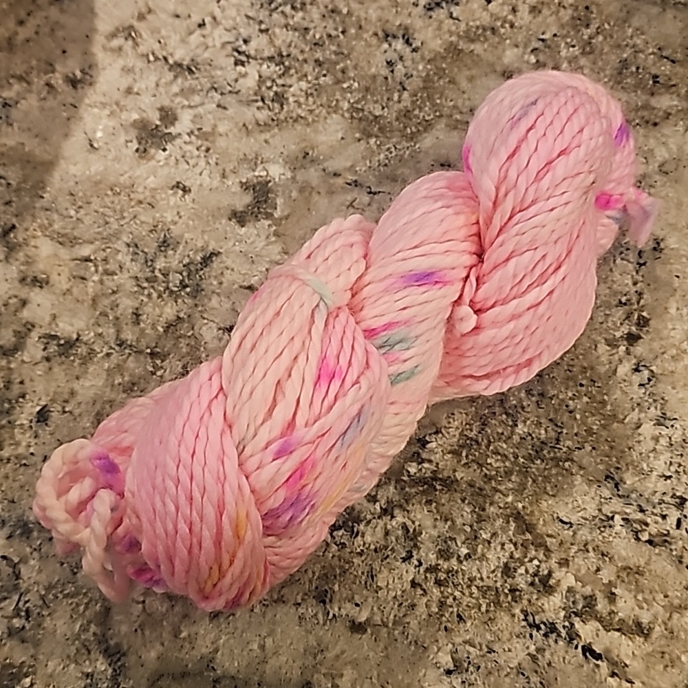Hand Dyed Pink Confetti Yarn